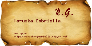 Maruska Gabriella névjegykártya